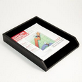 Letter Tray - Black Leather